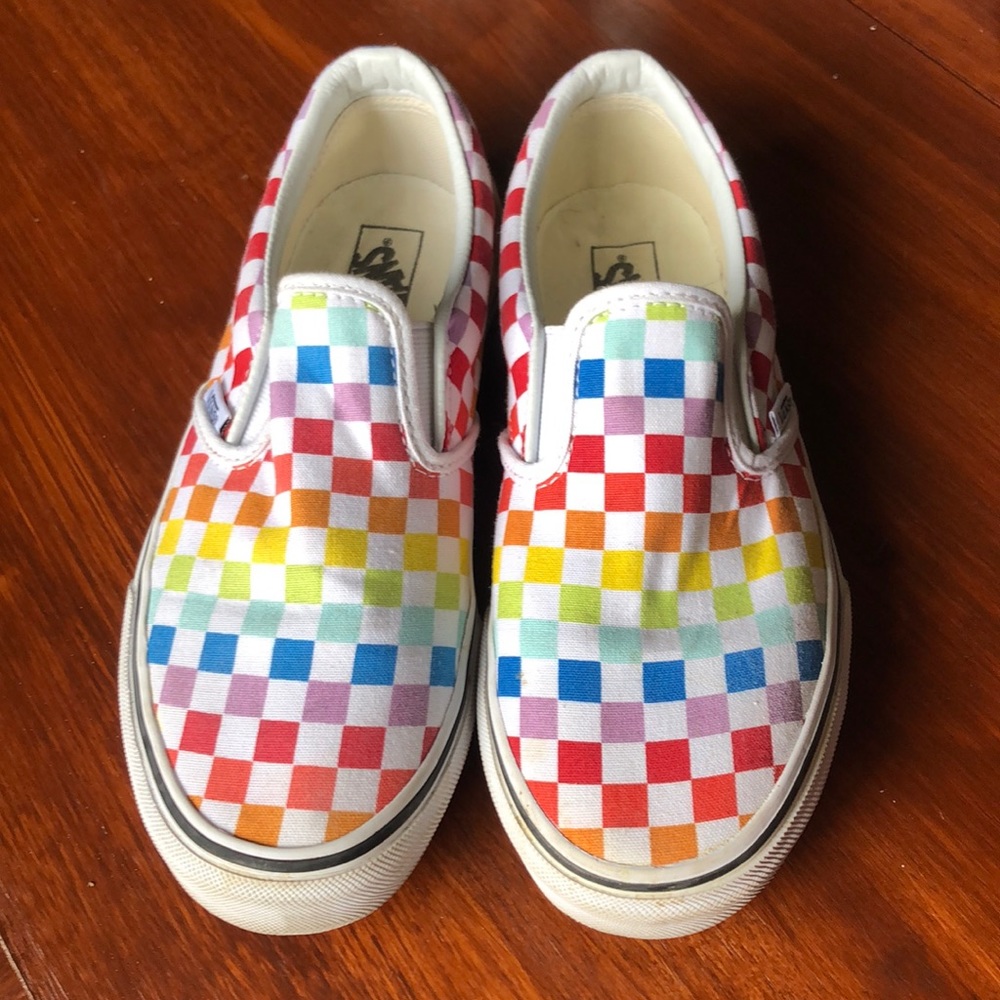 Rainbow Checkered Vans